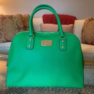Michael Kors Saffiano LG Satchel Palm